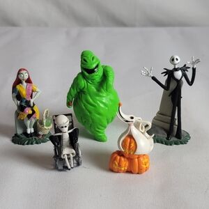Nightmare Before Christmas Figurine Lot Set 5 Jack Sally Zero Oogie Boogie & Dr
